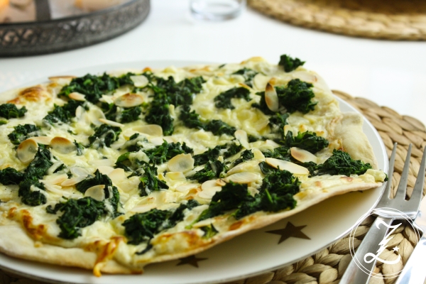 knuspriger Spinat-Flammkuchen by Zuckergewitter