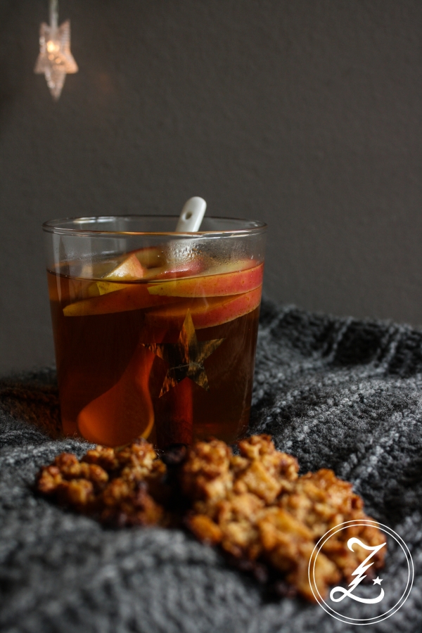 heißer Apfel-Honig-Punsch mit schwarzem Tee | Zuckergewitter.de