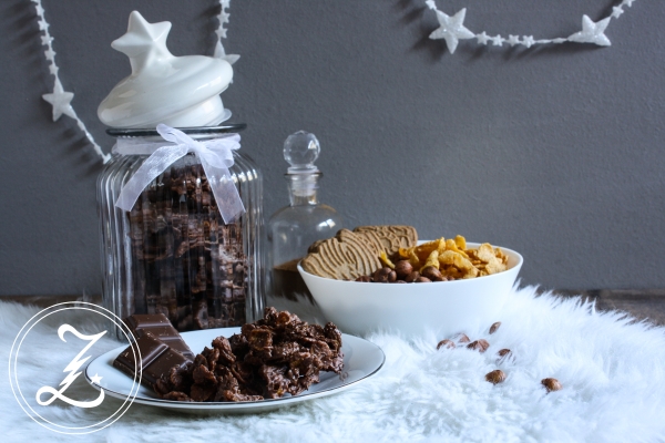 weihnachtliche Schoko-Crossies mit Spekulatiusstückchen | Zuckergewitter.de