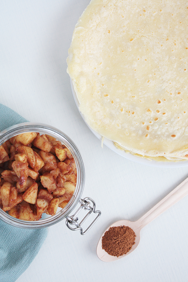 Crepes mit Apfel-Zimt-Füllung Rezept | Rosy & Grey bei Zuckergewitter.de