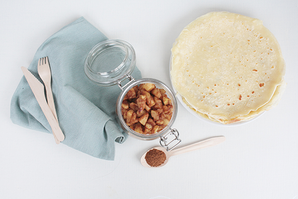 Crepes mit Apfel-Zimt-Füllung Rezept | Rosy & Grey bei Zuckergewitter.de