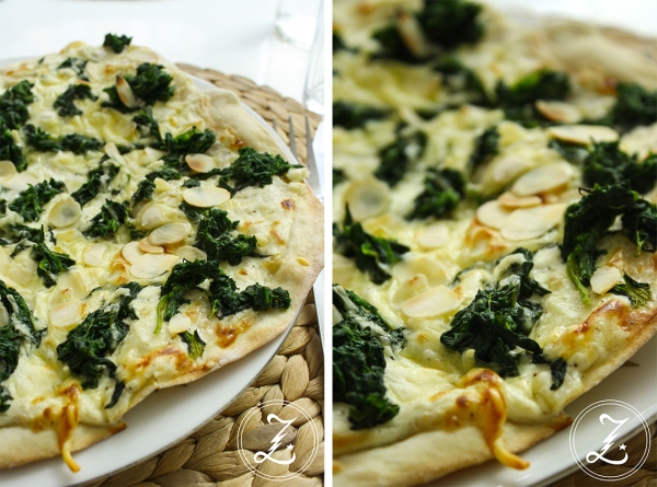 knuspriger Spinat-Flammkuchen by Zuckergewitter